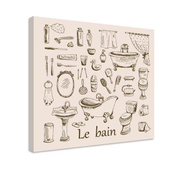 Quadro Decorativo vintage casa de banhovintage - TenStickers