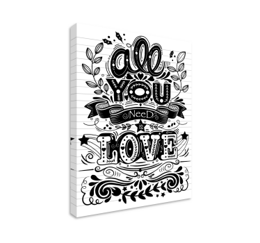 Quadro com frase motivacional Frase de amor - TenStickers