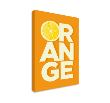 Quadro Decorativo de vinícola Texto cortado em laranja - TenStickers