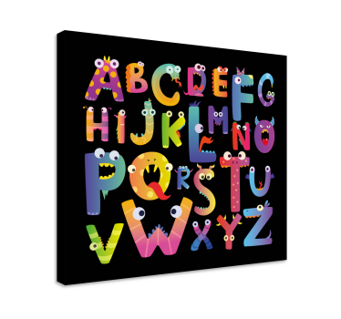 Quadro com o alfabeto Alfabeto infantil - TenStickers