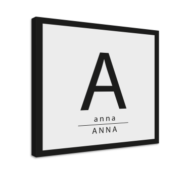 Quadro com o abecedário exibição inicial personalizada - TenStickers