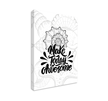 Quadro com frase motivacional Vida marinha e conchas - TenStickers