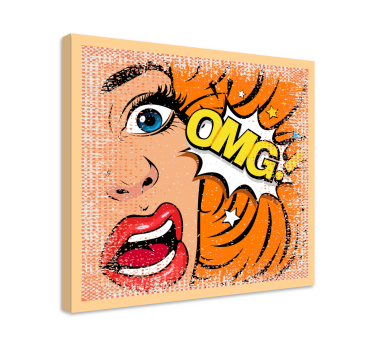 Quadro Decorativo de arte Cara de pop art - TenStickers