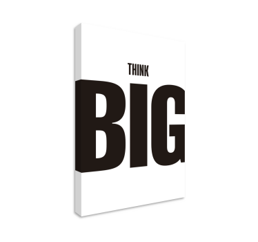 Quadro Decorativo para escritório Motivacional 'pense grande' - TenStickers