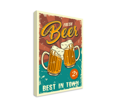 Quadro para bar Melhor cerveja da cidade - TenStickers