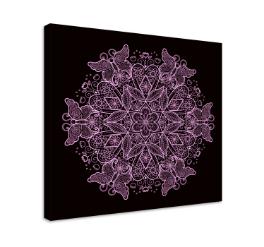 Quadro Decorativo de borboletas Mandala de borboleta - TenStickers