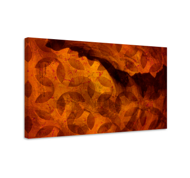 Quadro decorativo abstrato com padrões de folhas intricados - TenStickers