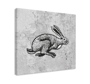 Quadro animais design de coelho correndo - TenStickers