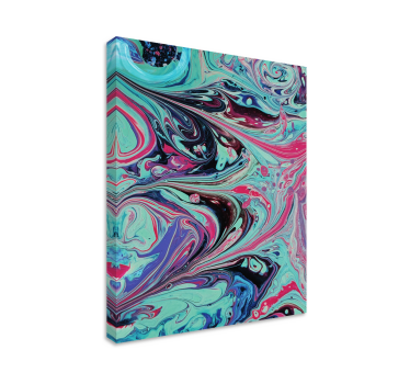 Quadro decorativo abstrato com redemoinhos em fluido - TenStickers