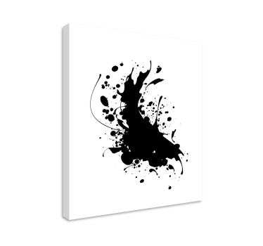 Quadro decorativo abstrato splash preto dinâmico - TenStickers