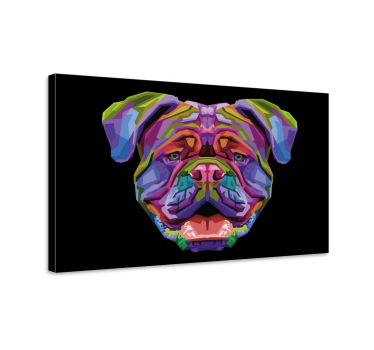 Quadro Decorativo de cães cão moderno totalmente colorido - TenStickers