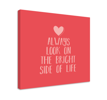 Quadro com letras mensagem de perspectiva positiva - TenStickers