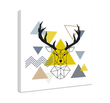 Quadro Decorativo de veados Veado geométrico - TenStickers