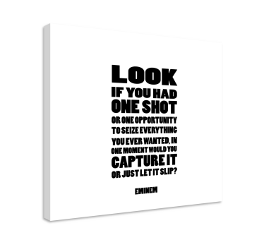 Quadro musical Letra de musica one shot - TenStickers