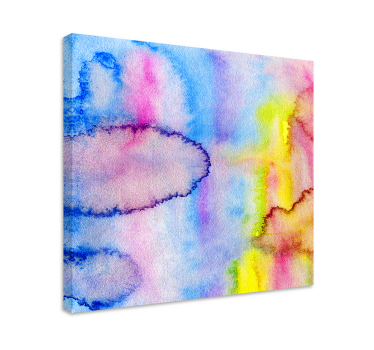Quadro decorativo abstrato misturas coloridas em aquarela - TenStickers