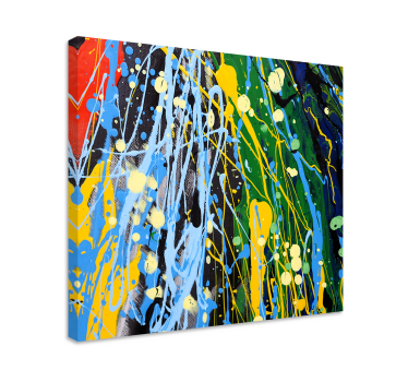 Quadro Decorativo de arte Respingo da cor do arco-íris da arte - TenStickers
