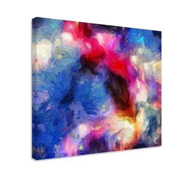 Quadro decorativo abstrato formas fluídas vibrantes - TenStickers