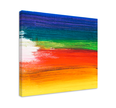 Quadro decorativo abstrato listras abstratas coloridas - TenStickers