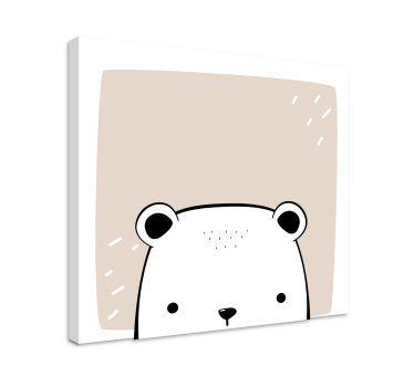 Quadro para quarto bebê Bebê urso polar - TenStickers