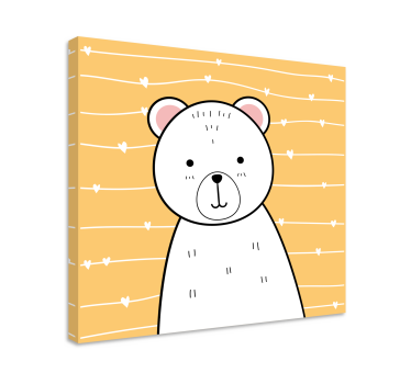 Quadro para quarto bebê Urso feliz - TenStickers