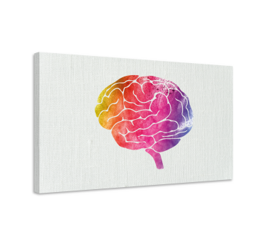 Quadro com letras arte cerebral colorida - TenStickers