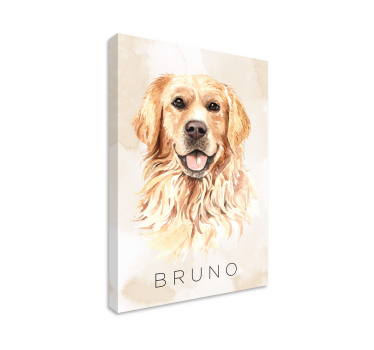 Quadro Decorativo de cães cão dourado - TenStickers
