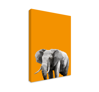 Quadro Decorativo de elefantes Elefante geométrico - TenStickers