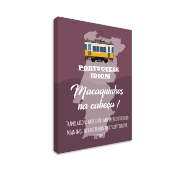 Quadro com letras Portugues suspeito - TenStickers