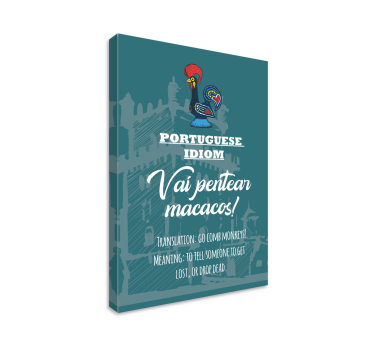 Quadro com letras Se perder portugues - TenStickers