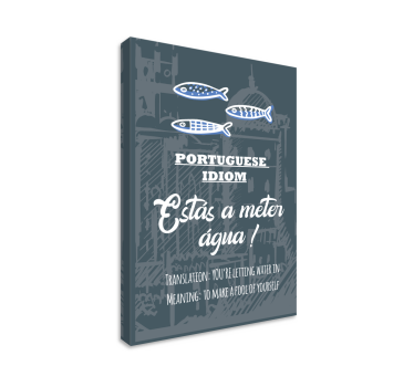 Quadro com letras Português dizendo tradução - TenStickers
