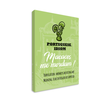Quadro com letras Português dizendo tradução surpresa - TenStickers