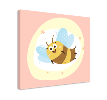 Quadro animais personagem abelha alegre - TenStickers