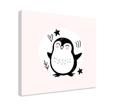 Quadro para quarto bebê Desenho fofo bebê pinguim - TenStickers