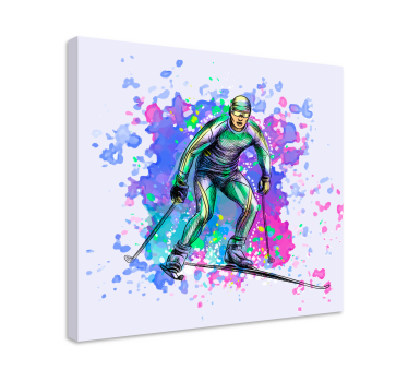 Quadro Decorativo de arte Esquiar legal - TenStickers