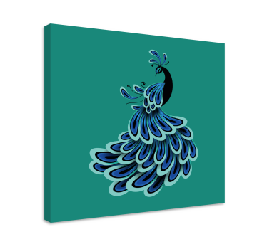 Quadro 3d design elegante de pavão - TenStickers