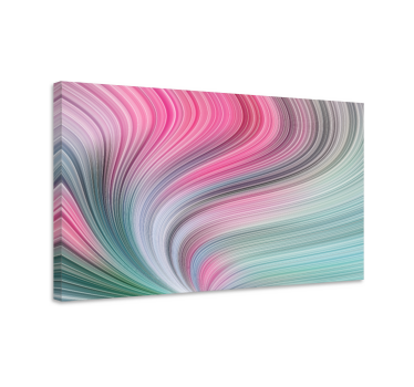 Quadro decorativo abstrato ondas coloridas curvas - TenStickers