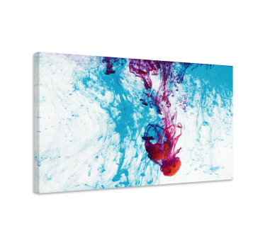 Quadro Decorativo moderno Efeito de água roxo e azul - TenStickers