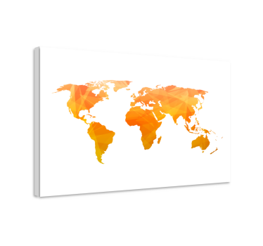 Quadro decorativo mapa mundi Forma abstrata - TenStickers
