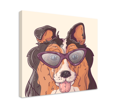 Quadro de cães com óculos de sol - TenStickers