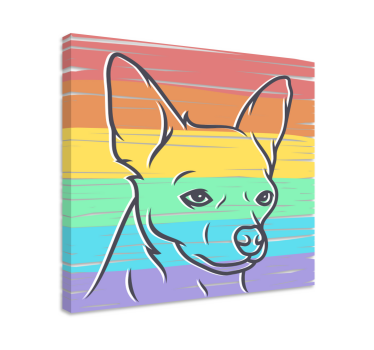 Quadro de cães retrato estilizado de cão - TenStickers
