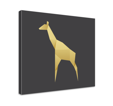 Quadro de animais Girafa de origami - TenStickers