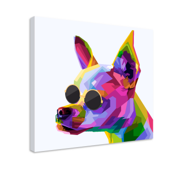Quadro de cães arte canina vibrante - TenStickers