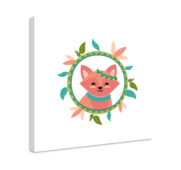 Quadro com gatos retrato de raposa encantadora - TenStickers