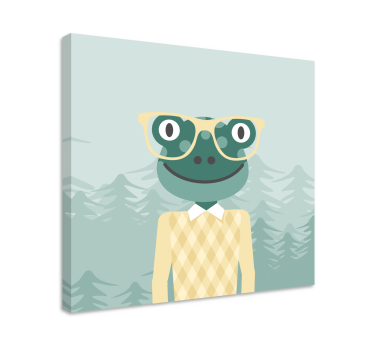 Quadro 3d personagem de sapo estiloso - TenStickers