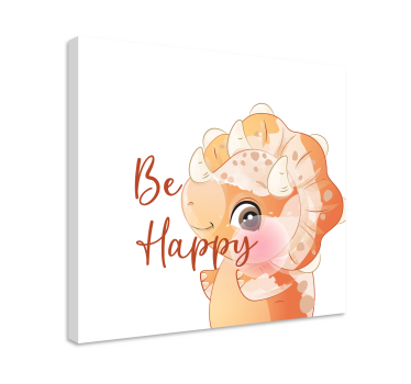 Quadro Decorativo nórdico Dinossauro seja feliz - TenStickers