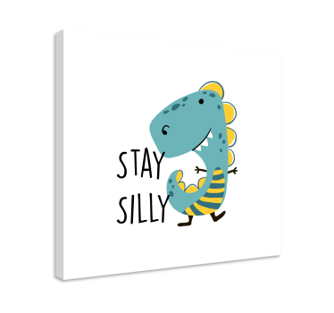 Quadro Decorativo nórdico Dinossauro continue bobo - TenStickers