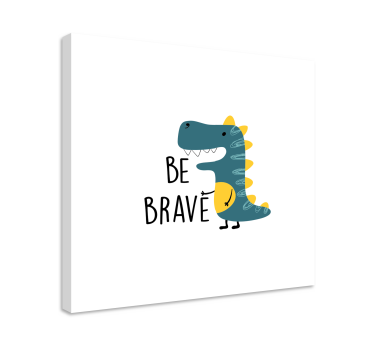 Quadro Decorativo nórdico Dinossauro seja valente - TenStickers