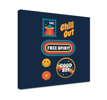 Quadro frase espírito livre e tranquilo - TenStickers