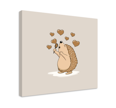 Quadro animais corações de porquinho-da-Índia - TenStickers