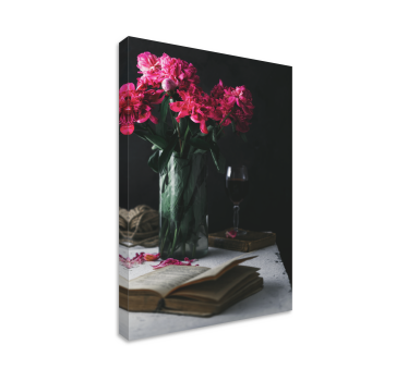 Quadro Decorativo de vinícola Copo de vinho e vaso - TenStickers